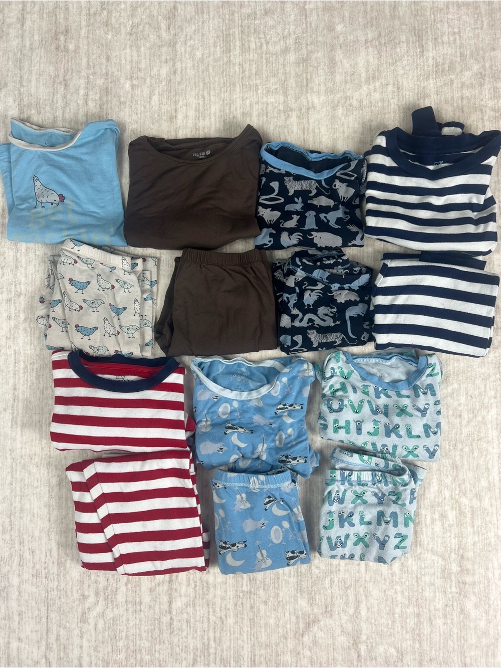Kickee Pants, Kate baby, vineyard vines Bamboo pajama bundle